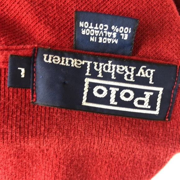 POLO by RALPH LAUREN Men's Polo Shirt Red Sz Lg - Picture 4 of 8